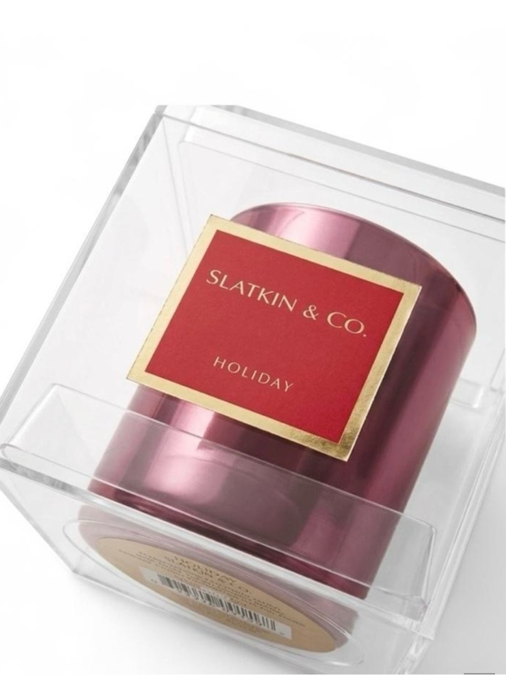 NIB Slatkin Holiday Scented Red Candle new in box